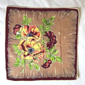 Vintage Vibrant floral design handkerchief